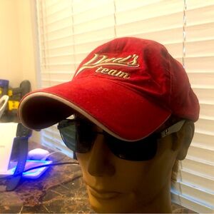 Sherry “Dads Team”Men’s Red Baseball Cap Size Adjustable